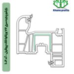 بازشو پنجره سری 72 ویتانوا خانه پروفیل - کد 1002