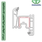 بازشو پنجره سری 60 هارمونی پلاس خانه پروفیل – کد 1032